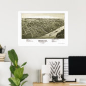 Poster Charleroi, PA Panoramic Map - 1897 (Bureau à domicile)