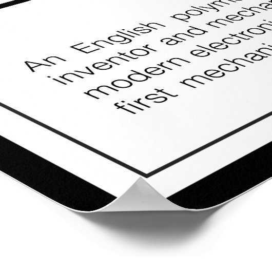 Poster Charles Babbage (Coin)