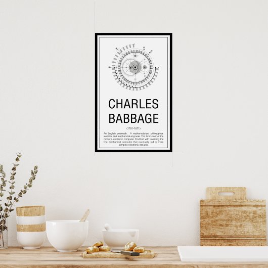 Poster Charles Babbage (Cuisine)