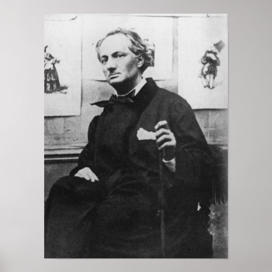 Poster Charles Baudelaire avec gravures, c.1863 (Devant)