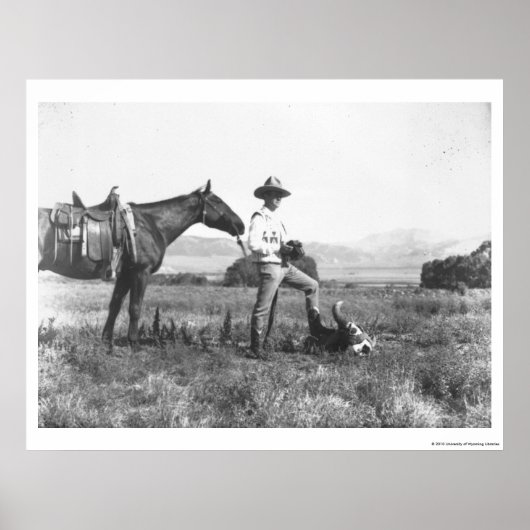 Poster Charles Belden avec cheval et crâne. (Devant)