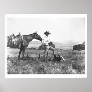 Poster Charles Belden avec le cheval et le crâne