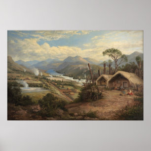 Poster Charles Blomfield - Orakei Korako sur le Waikato