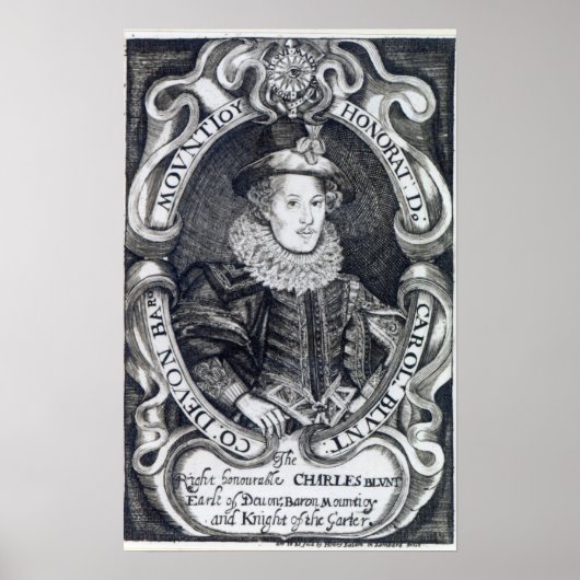 Poster Charles Blount, 8th Baron Mountjoy (Devant)