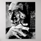 Poster Charles Bukowski - noir - citation (Devant)