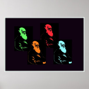 Poster Charles Darwin Collage