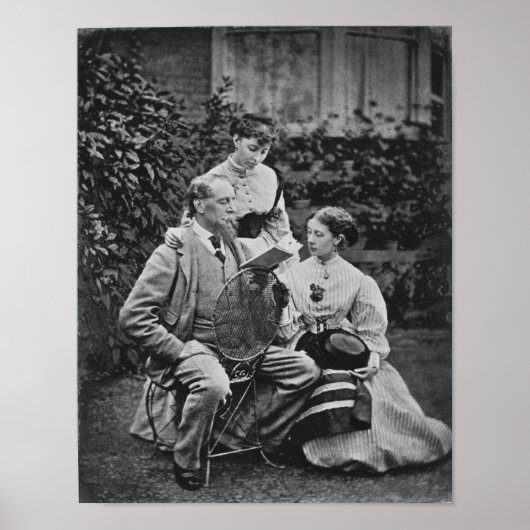 Poster Charles Dickens avec deux de ses filles (Devant)