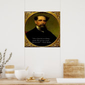 Poster Charles Dickens & Heart Citation (Cuisine)