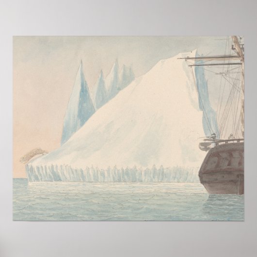 Poster Charles Hamilton Smith - Un iceberg et un ours pol (Devant)