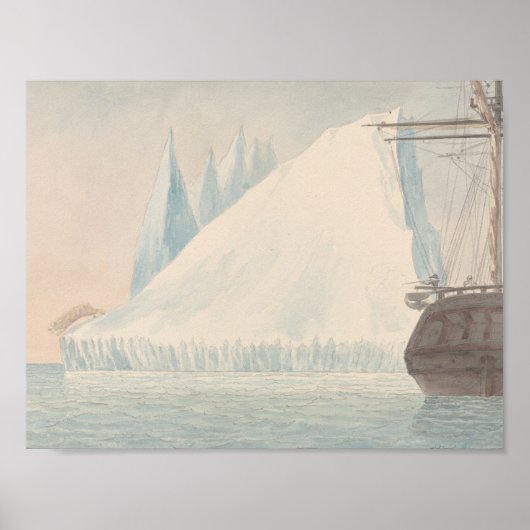 Poster Charles Hamilton Smith - Un iceberg et un ours pol (Devant)