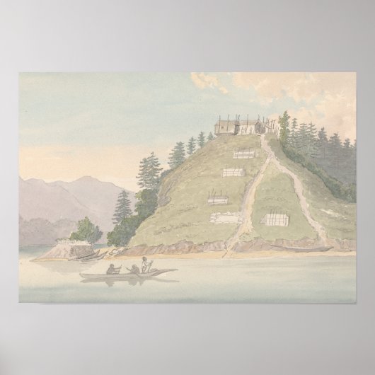 Poster Charles Hamilton Smith -Village d'Amical Indien (Devant)