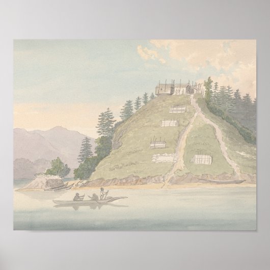 Poster Charles Hamilton Smith -Village d'Amical Indien (Devant)