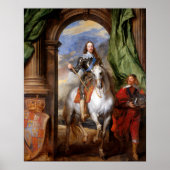 Poster Charles I à cheval par Van Dyck (Devant)