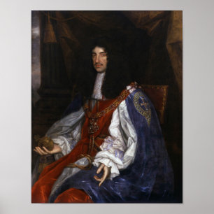 Poster Charles II de Garter Robes - John Michael Wright -