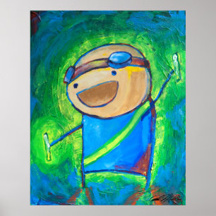 Poster Charles le fêtard 24x30 "