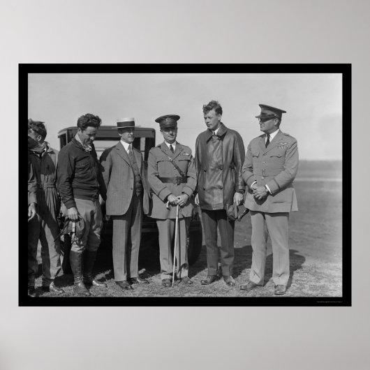 Poster Charles Lindbergh et Orville Wright 1927 (Devant)