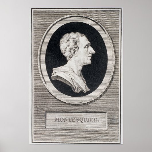 Poster Charles Louis de Secondat, Baron de Montesquieu (Devant)