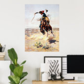 Poster Charles Marion Russell A Bad Hoss (Bureau à domicile)