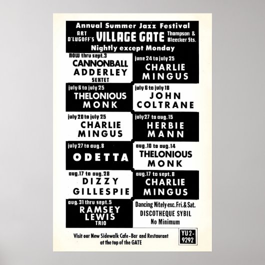 Poster Charles Mingus - Thelonious Monk - John Coltrane (Devant)