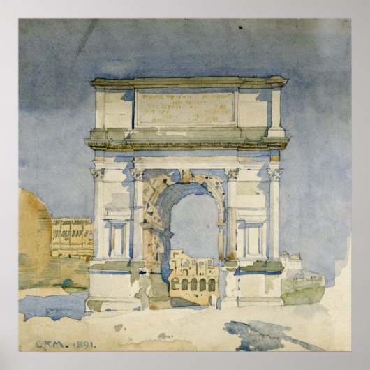 Poster Charles Rennie Mackintosh - L'Arc de Titus, Rome (Devant)