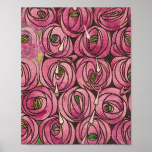Poster Charles Rennie Mackintosh - Roses