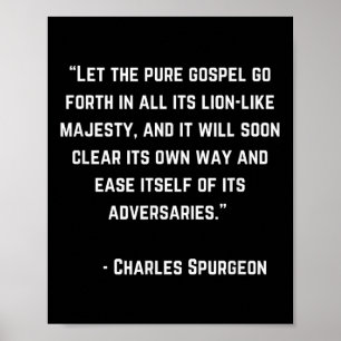 Poster Charles Spurgeon Bible Evangile Citation Dieu chré