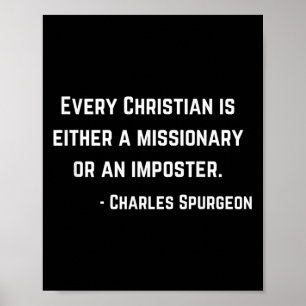 Poster Charles Spurgeon Cite Missionnaire Ou Imposteur Ch