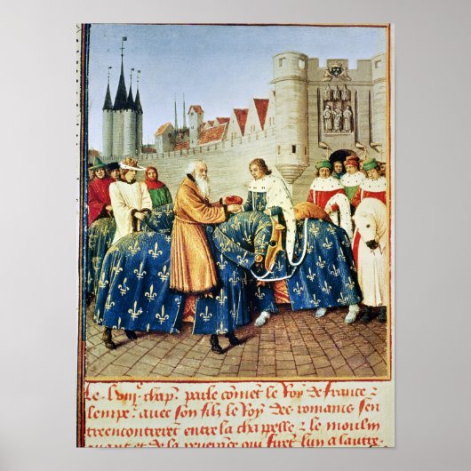 Poster Charles V recevant l'empereur Charles IV (Devant)