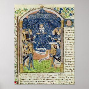 Poster Charles VII entouré par sa cour