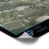 Poster Charleston, Caroline du Sud, satellite spatial p (Coin)