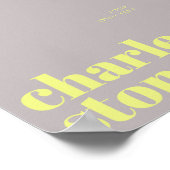 Poster Charleston Caroline du Sud typographie (Coin)