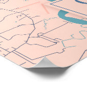 Poster Charleston - États-Unis Breezy City Map (Coin)