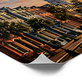 Poster Charleston Historic Waterfront et Rainbow Row (Coin)