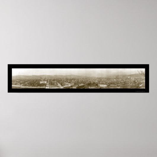 Poster Charleston West Virginia Birdseye Photo 1909 (Devant)