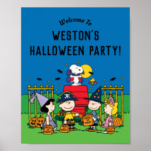 Poster Charlie Brown et le parti Gang Halloween