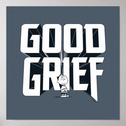 Poster Charlie Brown "Good Grief" Rock Band Tee Graphic (Devant)