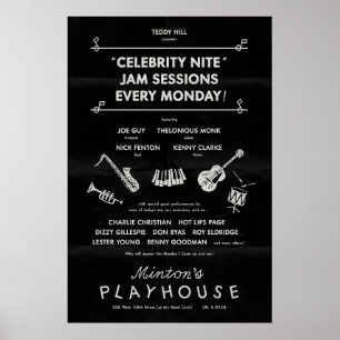 Poster Charlie Christian - Kenny Clarke - Thelonious Monk