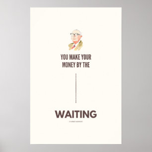 Poster Charlie Munger cite la patience dans l'investissem