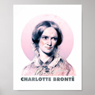 Poster Charlotte Bronte rose Richmond Peinture Portrait
