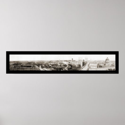 Poster Charlotte NC Panorama Photo 1918 (Devant)
