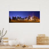 Poster Charlotte Skyline Dawn - plein @ 49.5x18.5 (Cuisine)