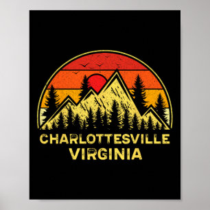 Poster Charlottesville Virginie Va Montagnes Randonnée So