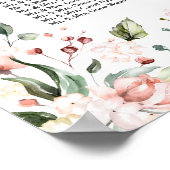 Poster Charm Blush Cream Fleurs Antlers Diagramme de sièg (Coin)