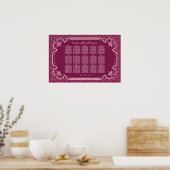 Poster Charm Cooper Great Gatsby Mariage Carte de siège (Cuisine)