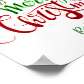 Poster Charm Merry Christmas Light Bulbs Dog Monogram Tod (Coin)