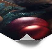 Poster Charmant chatons de Noël au décor festif (Coin)