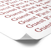 Poster Charmant Mariage à fleurs bordeaux et blanc (Coin)