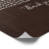 Poster Charmant Sunflowers Mariage de bois carte de siège (Coin)