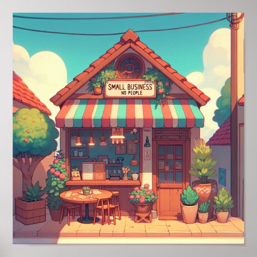 Poster Charmante Petite Entreprise Anime Art (Devant)