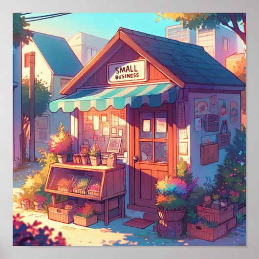 Poster Charmante Petite Entreprise Anime Art (Devant)